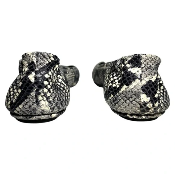 Tory Burch Tri Color Python Embossed Leather Minnie Flats Size 8.5 Animal Print - Picture 10 of 16